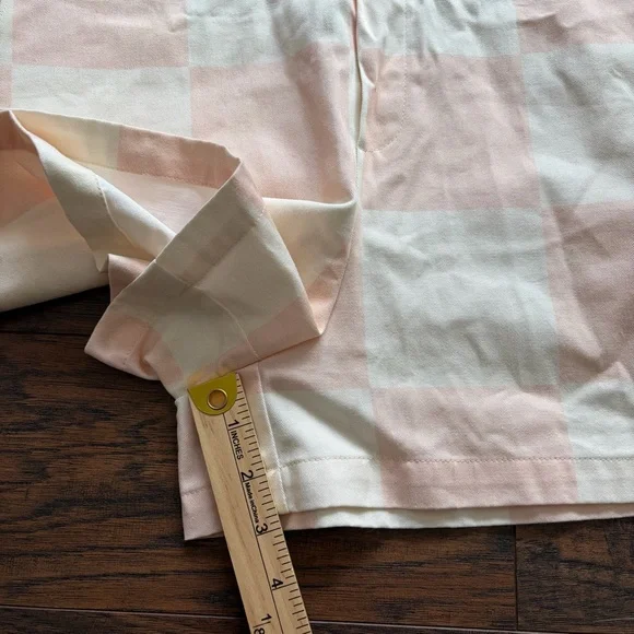 Anthropology Checkered Overalls Cotton Hipster Hippie Romper Hutch Shorts - Picture 10 of 14